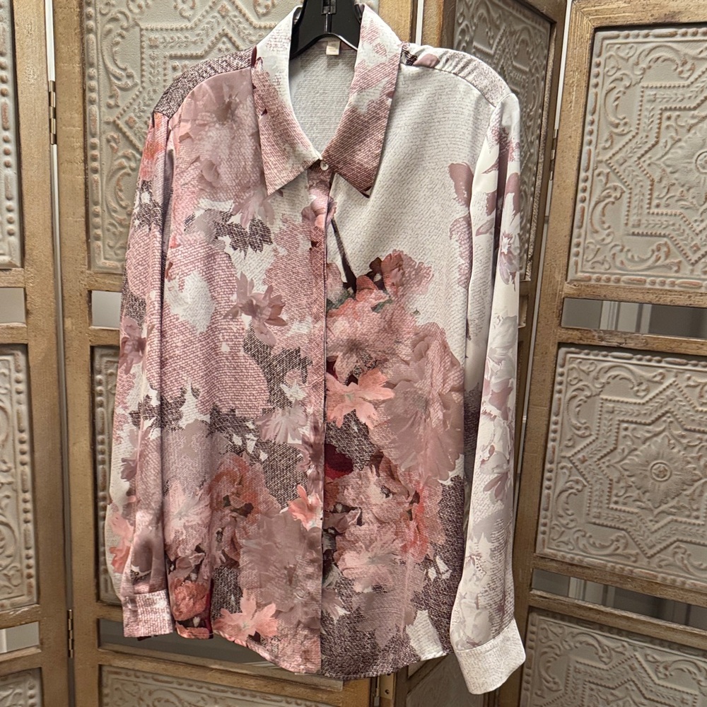 Etcetera Pink Floral Blouse